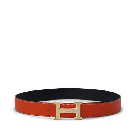 Rust H buckle belt