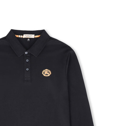 Imported Black Rugby Polo For Men