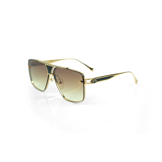 Imported Luxury Brown Gradient Lenses Navigator Sunglasses