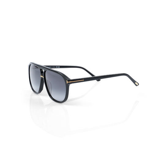 Imported Pilot-Frame Sunglasses with Signature Gold T-Logo