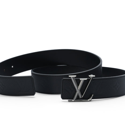 Black logo embossed belt
