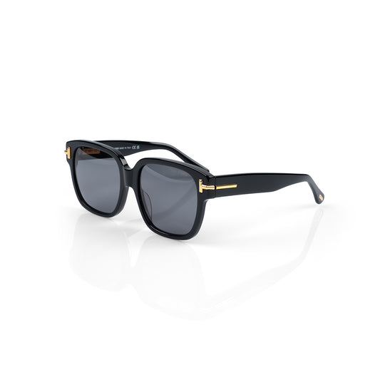 Imported Luxury Polished Black Frame with Smoke Grey Sunglasses