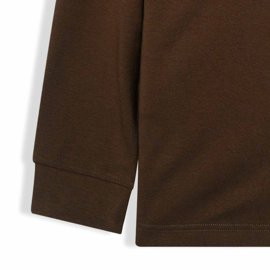 Imported Brown Mock Neck Sweatshirt For Men