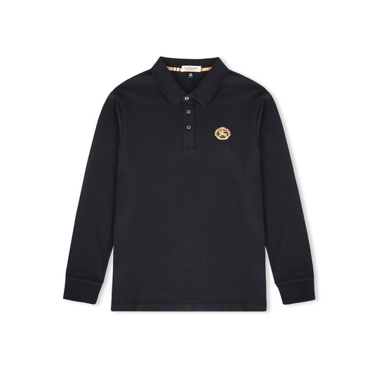 Imported Black Rugby Polo For Men