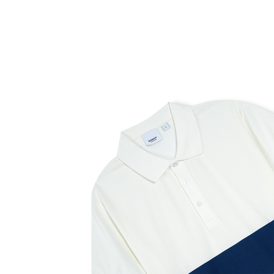 Imported One Stripe Blue White Polo