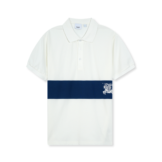 Imported One Stripe Blue White Polo
