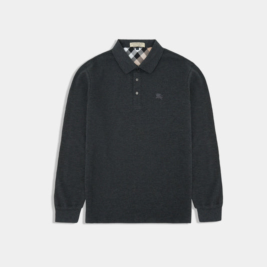 Imported Charcoal Rugby Polo For Men