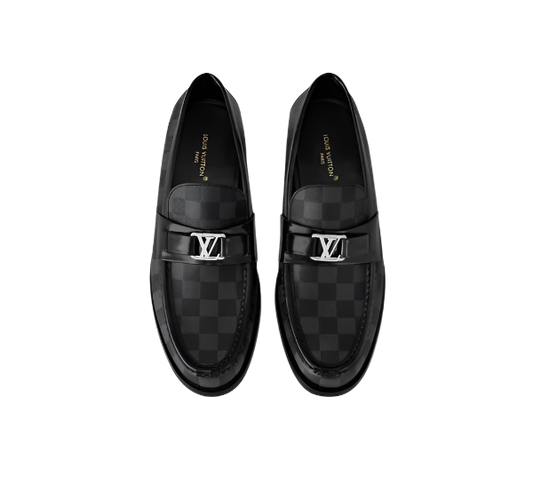 Charcoal check major loafer