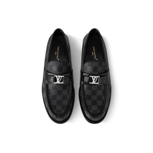 Charcoal check major loafer