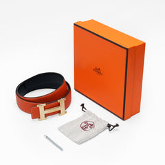 Rust H buckle belt