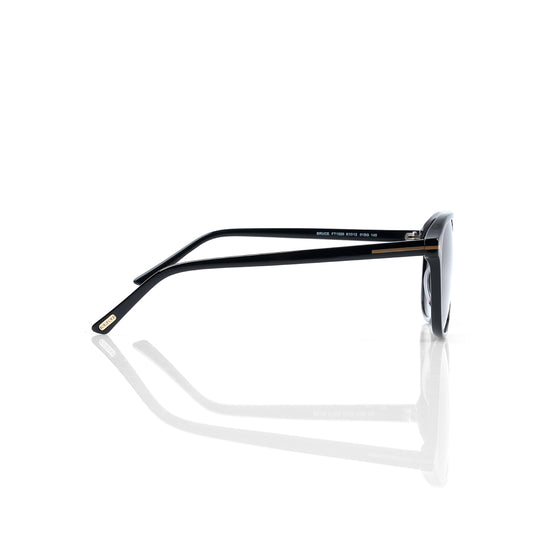 Imported Pilot-Frame Sunglasses with Signature Gold T-Logo