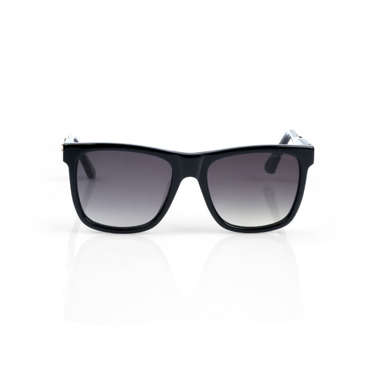 Imported Luxury  Polished Black Frame with Grey Gradient Lenses Sunglasses