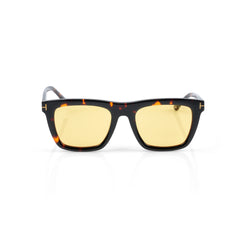 Dark Havana Rectangle Sunglasses – Amber Fade