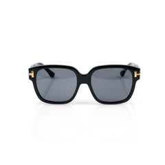 Imported Luxury Polished Black Frame with Smoke Grey Sunglasses