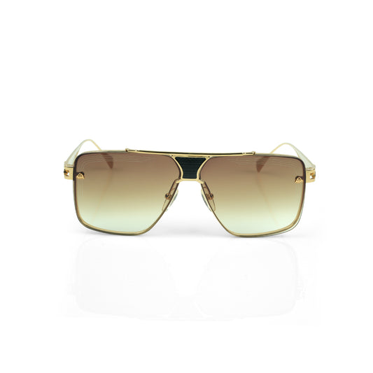 Imported  Luxury  Brown Gradient Lenses Navigator Sunglasses