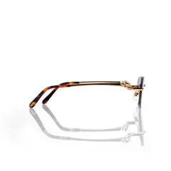 Imported Gold-Finish with Champagne Gradient Faceted Lenses Sunglasses