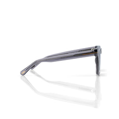 Imported Fausto Square-Frame Sunglasses in Shiny Transparent Grey