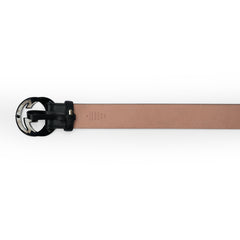 Black on black interlocking G buckle belt