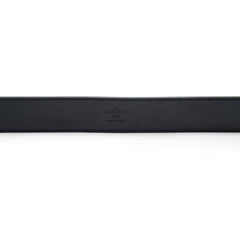 Black small check silver buckle belt