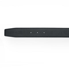 Black grain H buckle belt