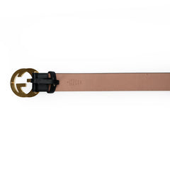 Black interlocking G buckle belt