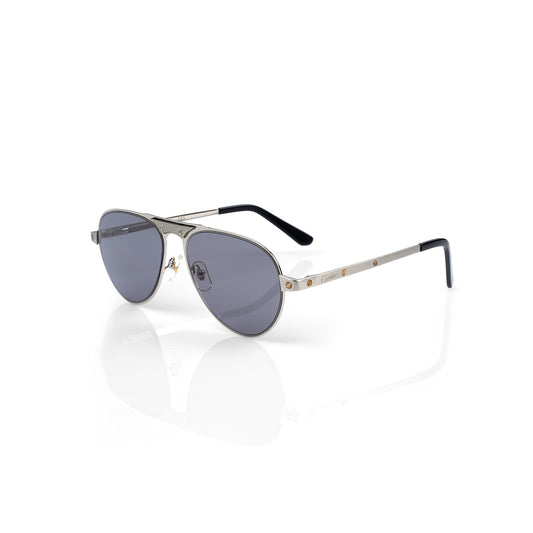 Imported Brushed Silver Finish with Polar Grey Sunglasses