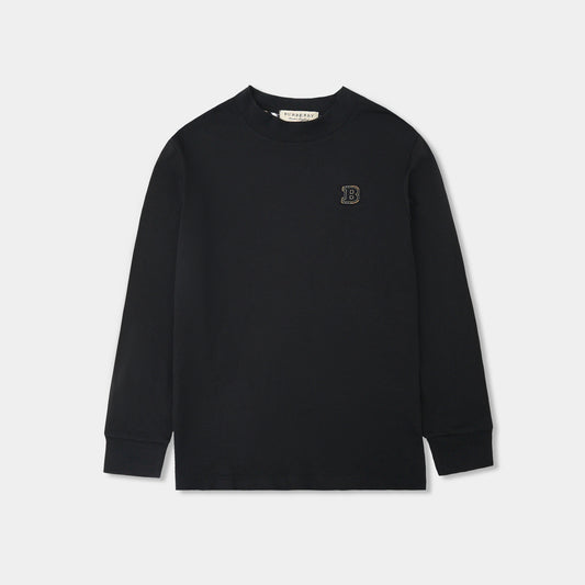 Imported Black Mock Neck Sweatshirt For Men