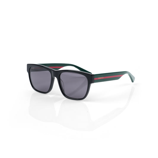 Imported Sunglasses with Signature Green & Red Web Stripe