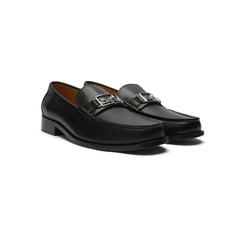 Carriage Buckle Black Major Loafers