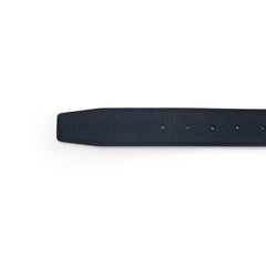 Blue grain leather T buckle belt