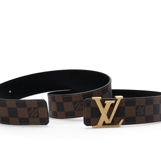 Brown check belt