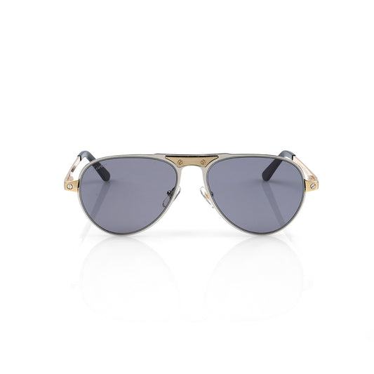 Imported Two-Tone Gold & Smooth Grey Sunglasses