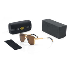 Imported The Diplomat Luxury Sunglasses  Gold-Plated Titanium with Brown Lenses