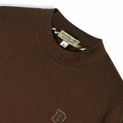 Imported Brown Mock Neck Sweatshirt For Men
