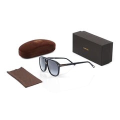 Imported Pilot-Frame Sunglasses with Signature Gold T-Logo