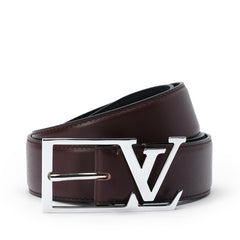 Brown skyline silver buckle belt
