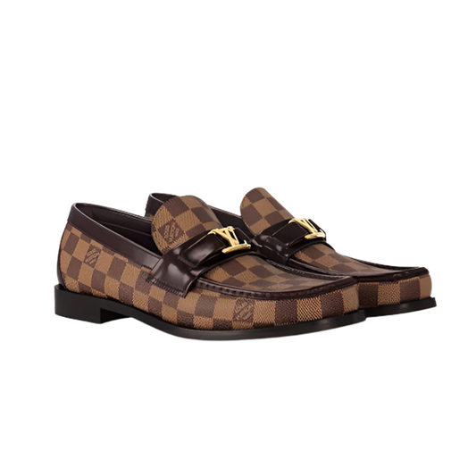 Imported  Brown  Major Loafers Check design