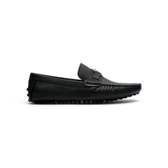 Signature black driver loafer