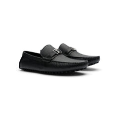 Signature black driver loafer