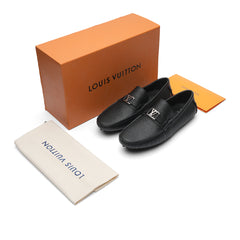 Signature black driver loafer