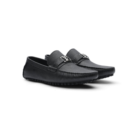 Signature black driver loafer