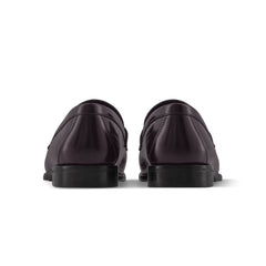 Silver buckle burgundy major loafer