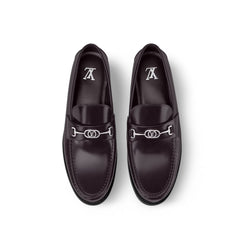 Silver buckle burgundy major loafer