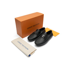 Signature black driver loafer