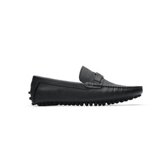 Signature black driver loafer