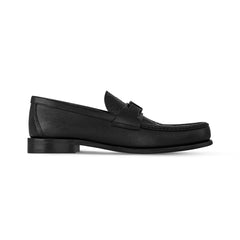 Logo Embossed Black Major Loafers