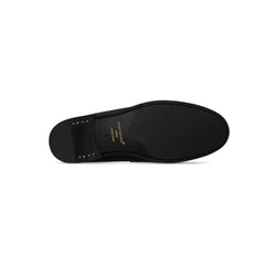 Small logo embossed black major loafer
