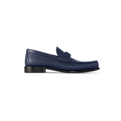 Logo embossed blue major loafer