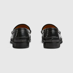 Imported Men's Black Loafer with Horsebit