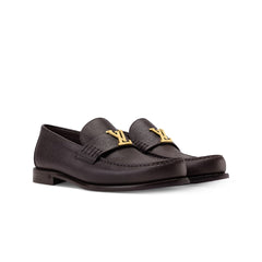 Brown Grain Leather-Major Loafers